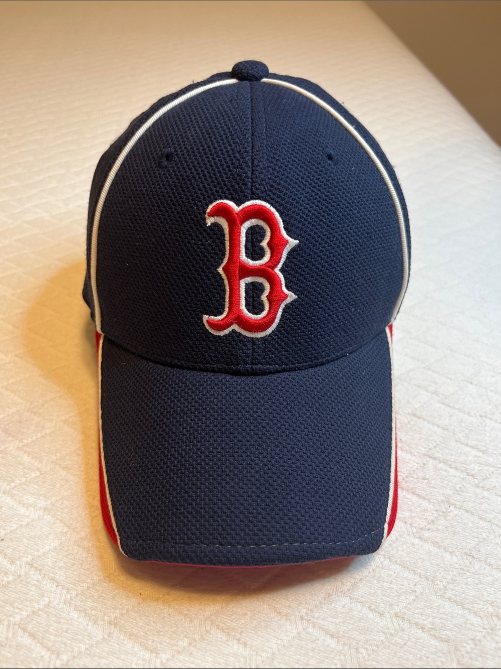 MLB Kids Fitted Navy and Red Boston Red Sox Baseball Cap, youth os